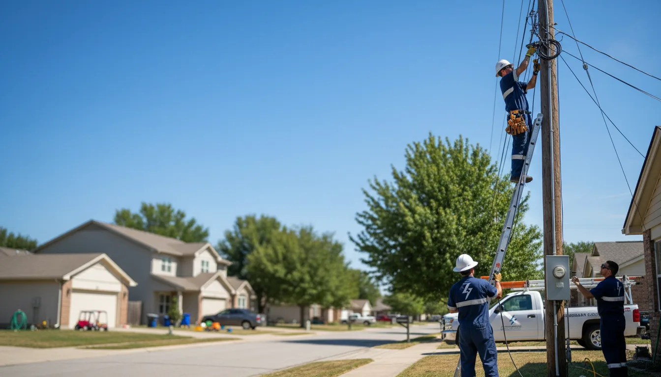 Residential electrician providing installation services in Prague, NE